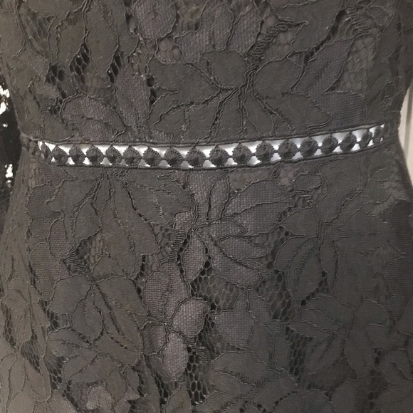 Saints + Secrets brocade sleeve lace ruffle dress - Picture 9 of 15